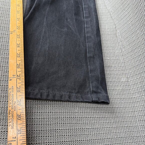 Levis 505 Mens Black Denim Jeans W34 L30 Straight Fit - Picture 7 of 9